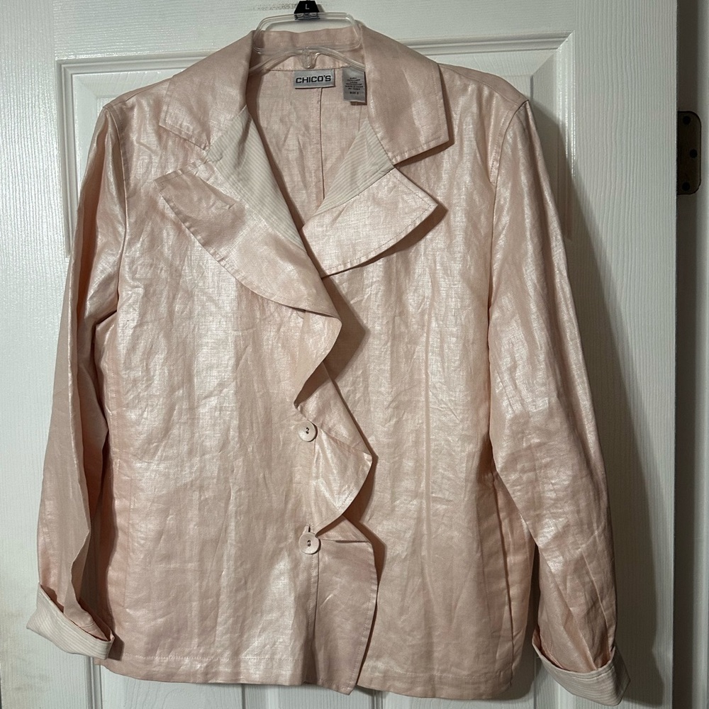 Chico's Delicate Ruffled Constance Jacket